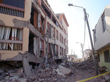 tremblement de terre au Pérou, vue de Pisco