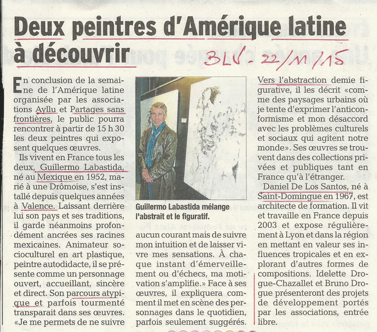 article de presse de la semaine amrique latine de Bourg les Valence 2015