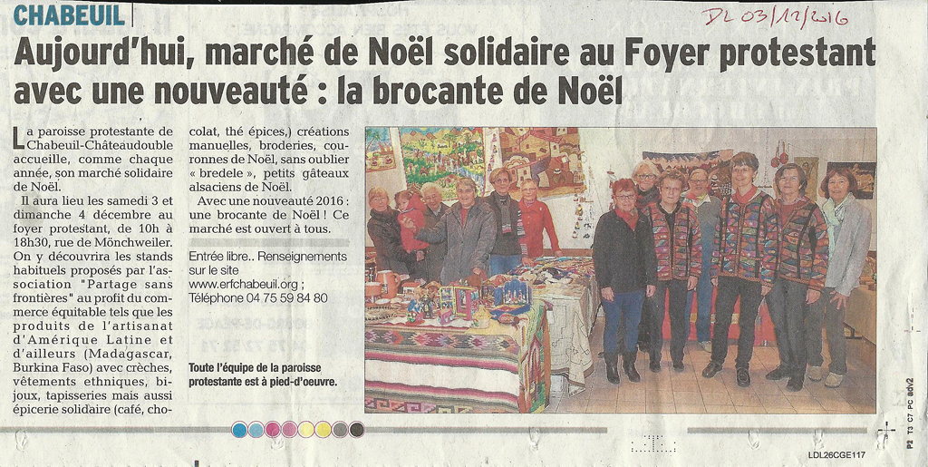 article de presse de la semaine amrique latine de Bourg les Valence 2012