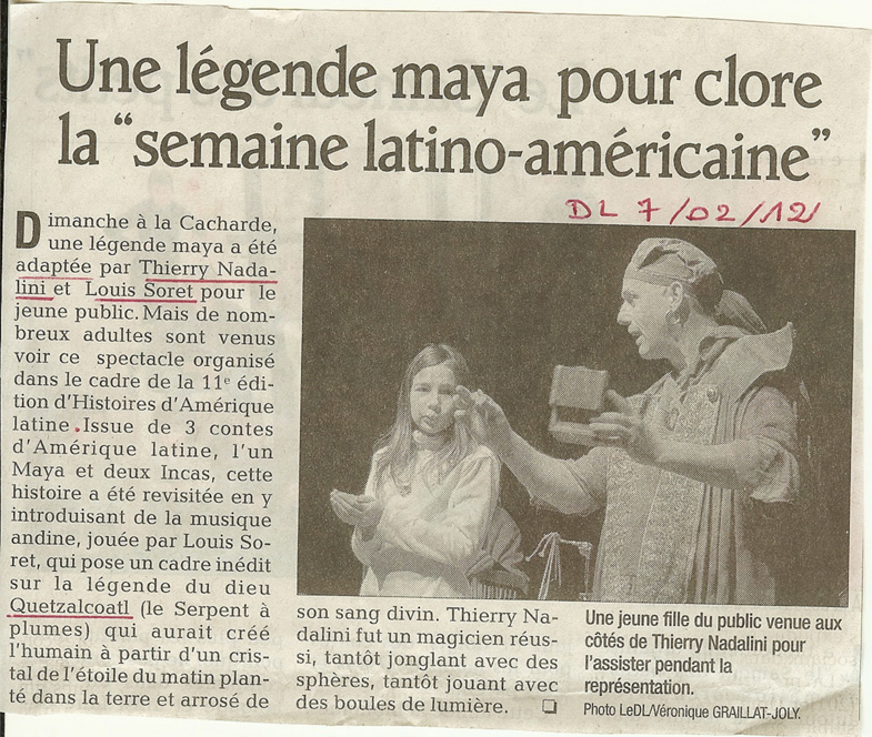 11 eme édition semaine "Histoires d'Amérique latine" de Saint-Péray en ardèche avec l'association Ayllu et Partage sans Frontières - la presse